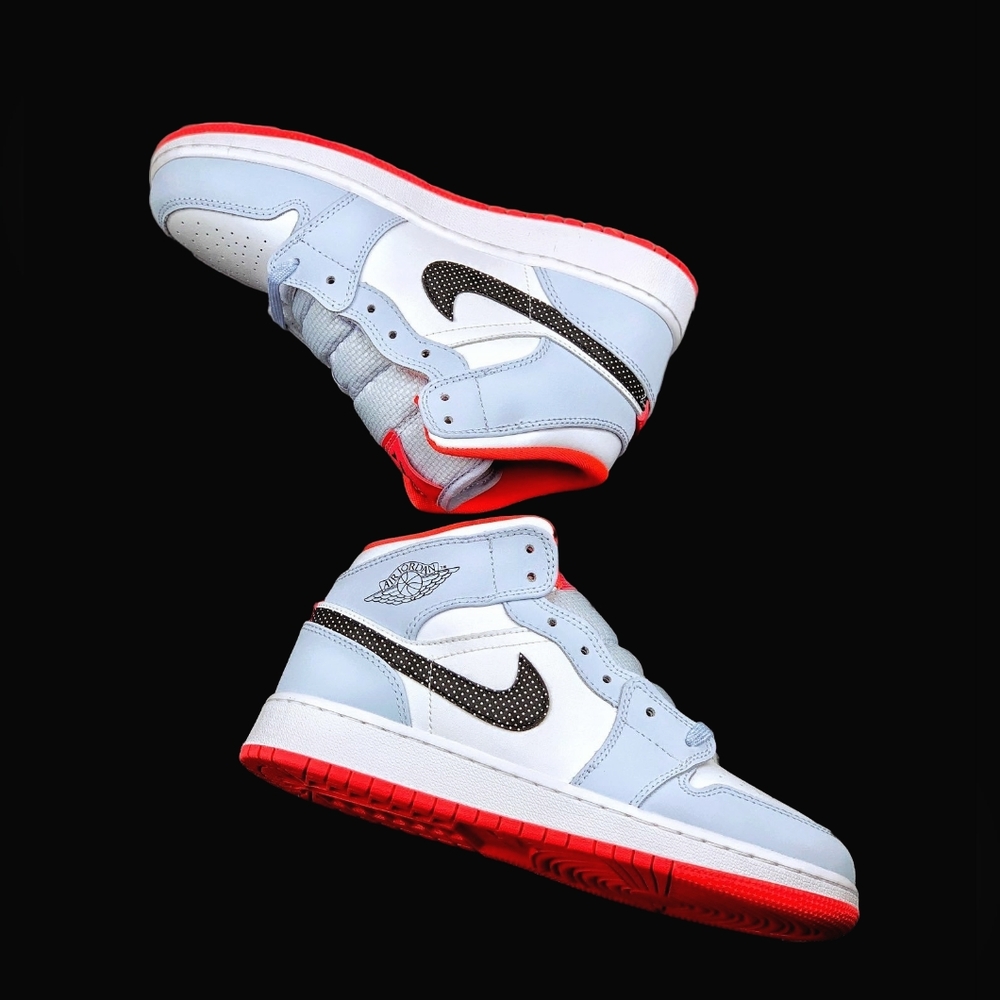 Nike Air Jordan Mid Half White Polka Dot.👟